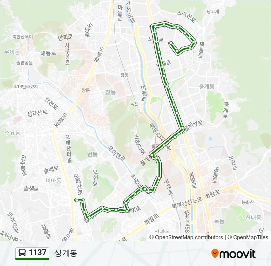 1137 Bus Line Map
