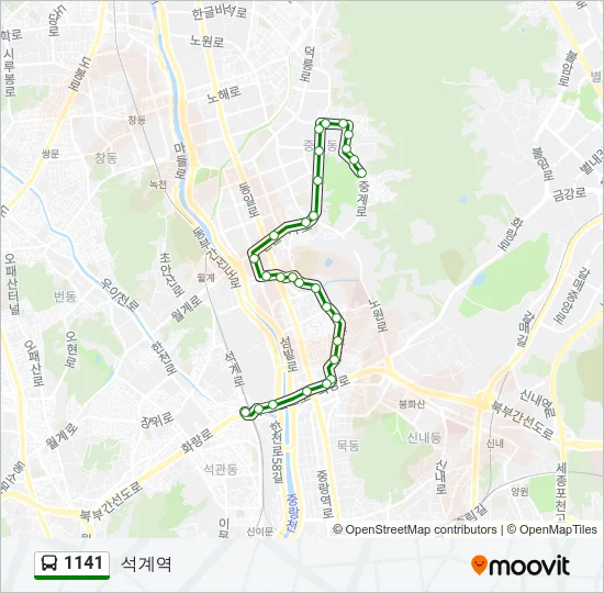 1141 Bus Line Map