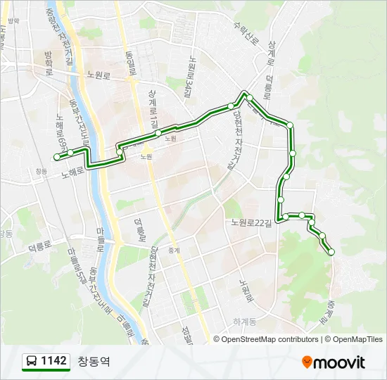 1142 Bus Line Map