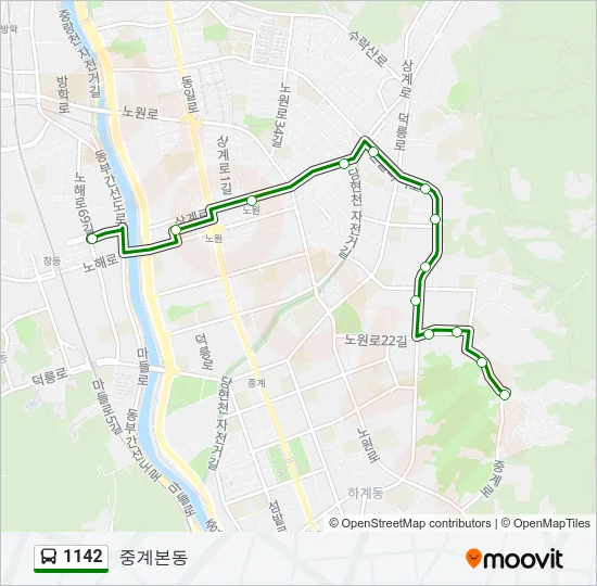 1142 Bus Line Map