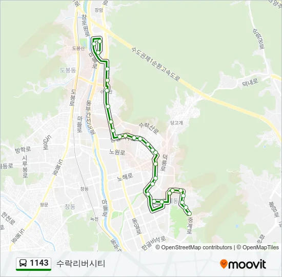 1143 Bus Line Map