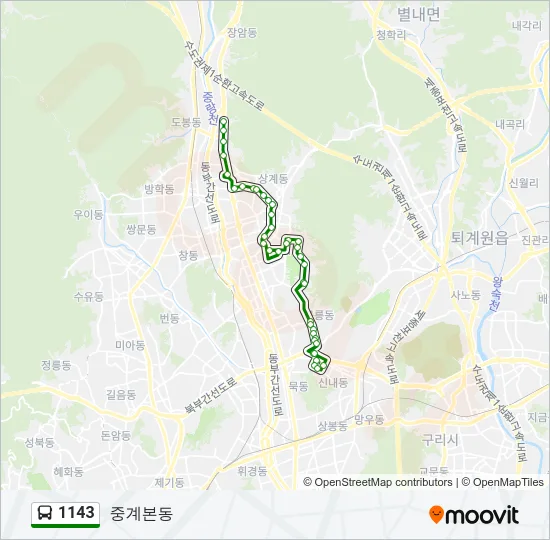1143 Bus Line Map