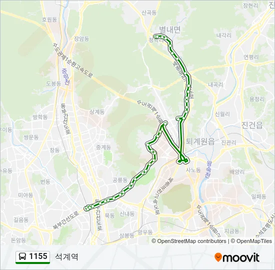1155 버스 노선 지도