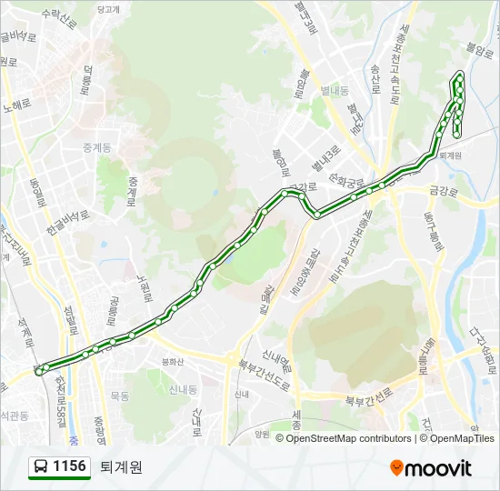 1156 버스 노선 지도
