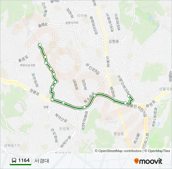 1164 Bus Line Map