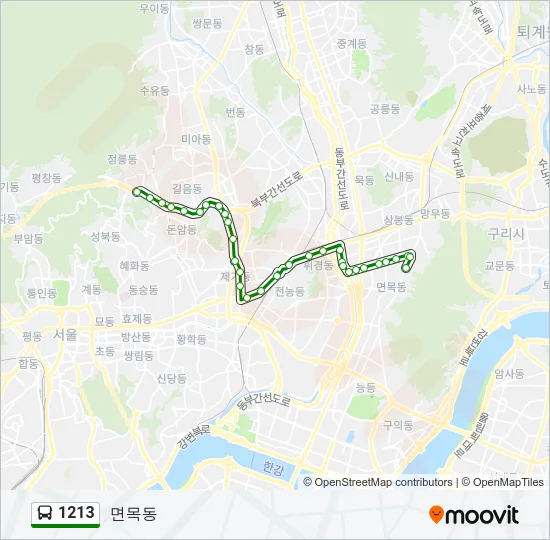 1213 Bus Line Map