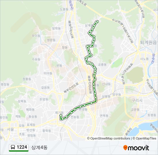 1224 bus Line Map