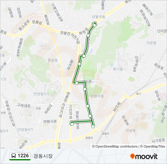 1226 버스 노선 지도