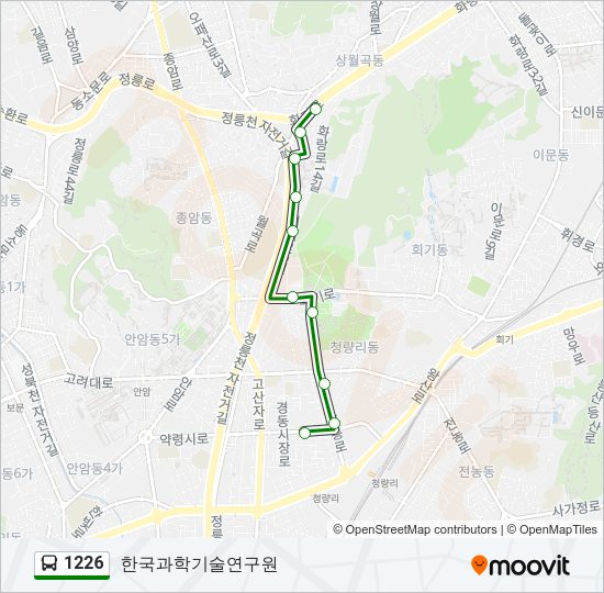 1226 버스 노선 지도
