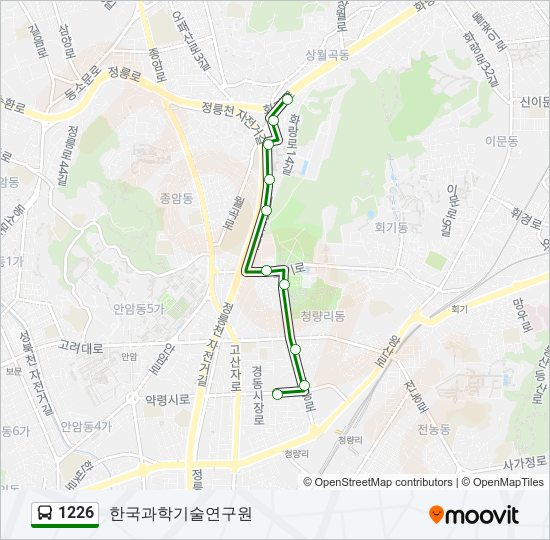 1226 bus Line Map
