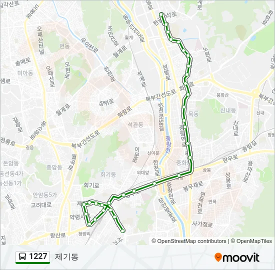 1227 Bus Line Map