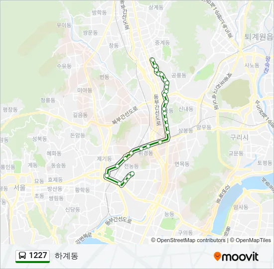 1227 Bus Line Map