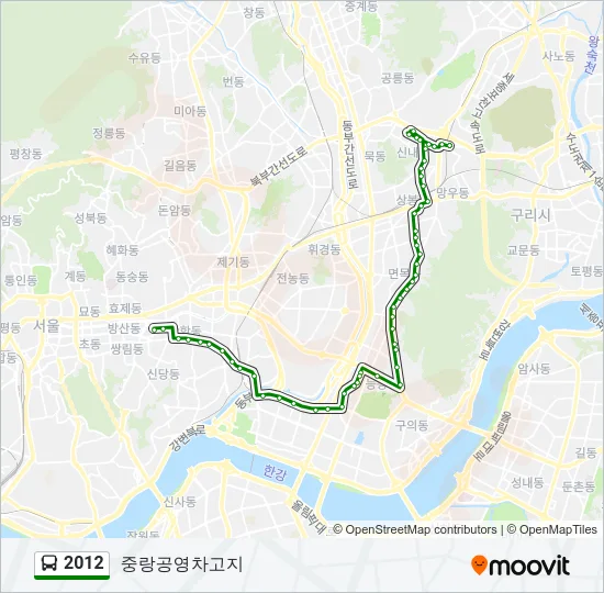 2012 버스 노선 지도