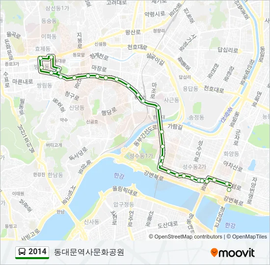 2014 버스 노선 지도