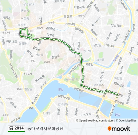 2014 버스 노선 지도