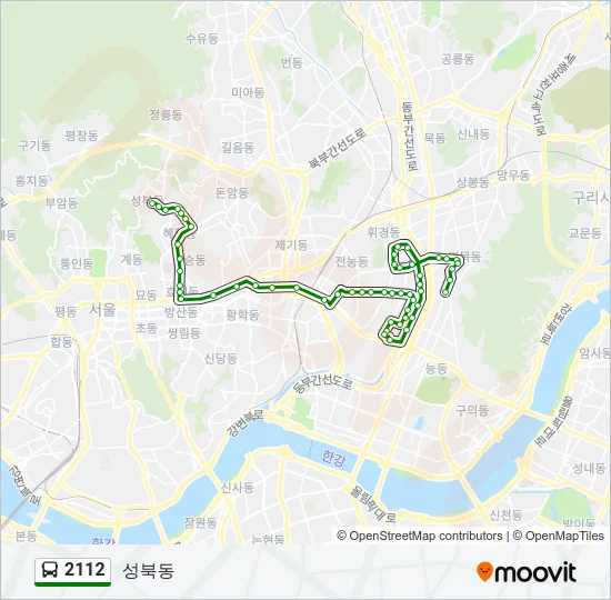2112 버스 노선 지도