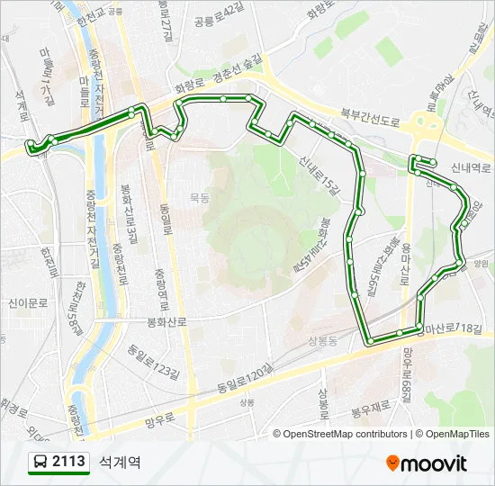 2113 버스 노선 지도