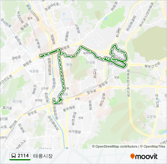 2114 Bus Line Map