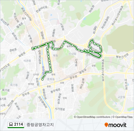 2114 bus Line Map