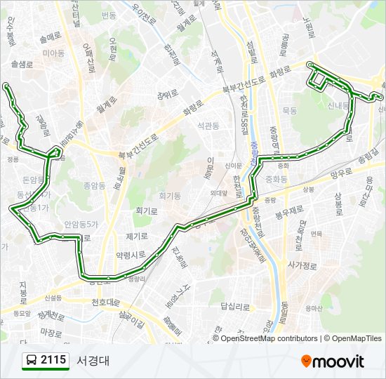 2115 bus Line Map