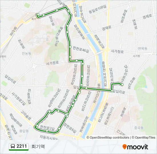 2211 Bus Line Map