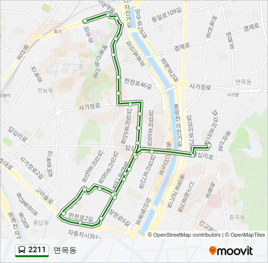 2211 Bus Line Map