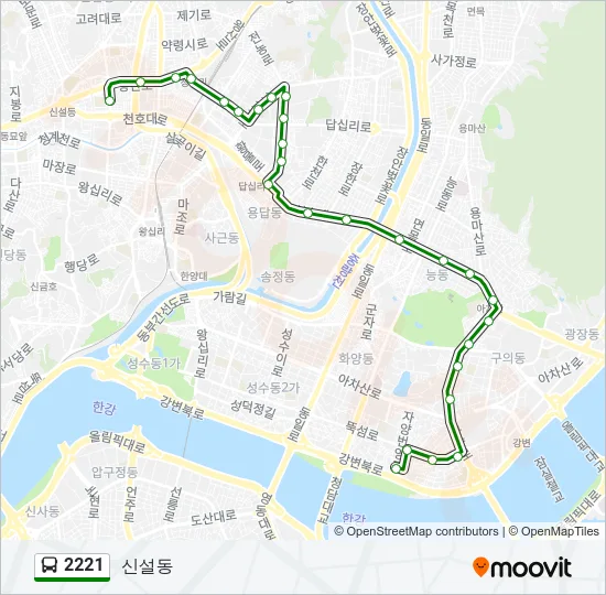 2221 Bus Line Map