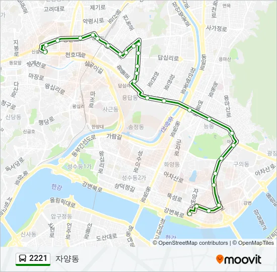 2221 Bus Line Map