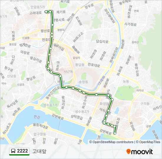 2222 Bus Line Map