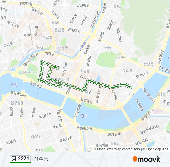 2224 bus Line Map
