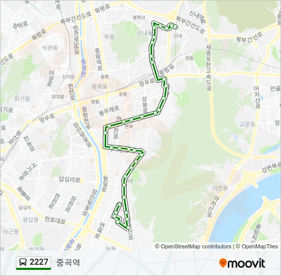 2227 버스 노선 지도