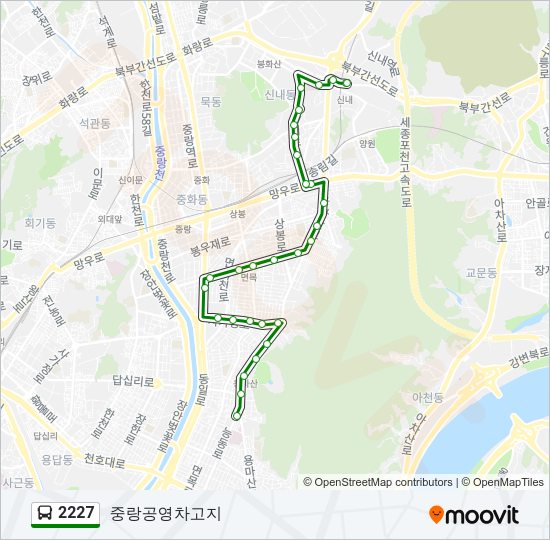 2227 버스 노선 지도