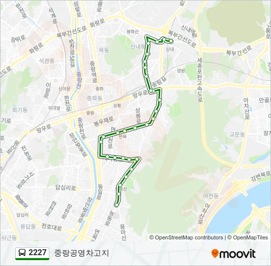 2227 버스 노선 지도