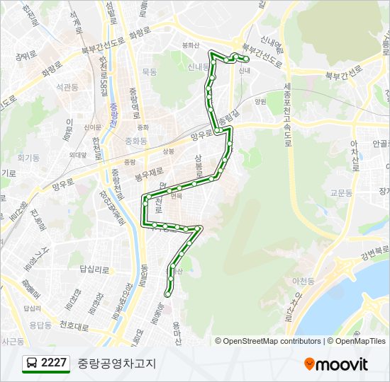 2227 bus Line Map