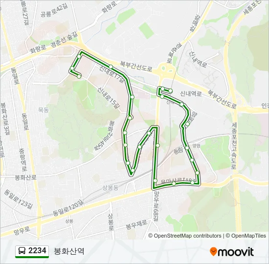 2234 버스 노선 지도