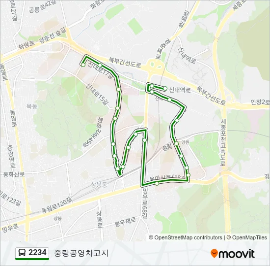 2234 Bus Line Map