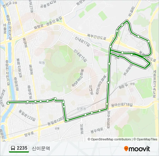 2235 버스 노선 지도