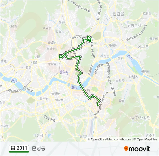 2311 Bus Line Map
