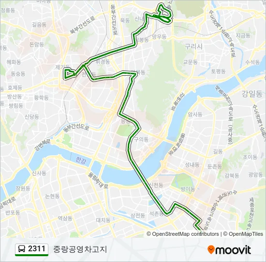 2311 Bus Line Map