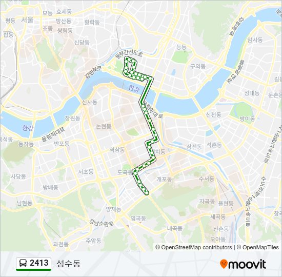 2413 버스 노선 지도