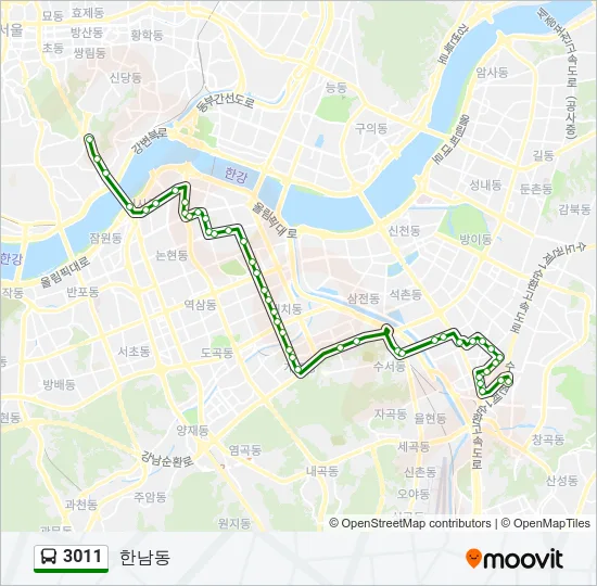 3011 Bus Line Map