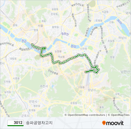 3012 bus Line Map