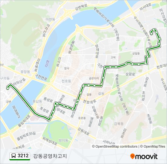 3212 버스 노선 지도