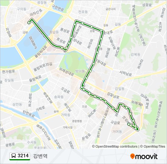 3214 bus Line Map