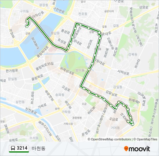 3214 버스 노선 지도