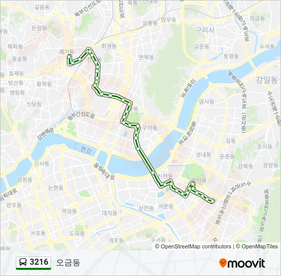 3216 Bus Line Map