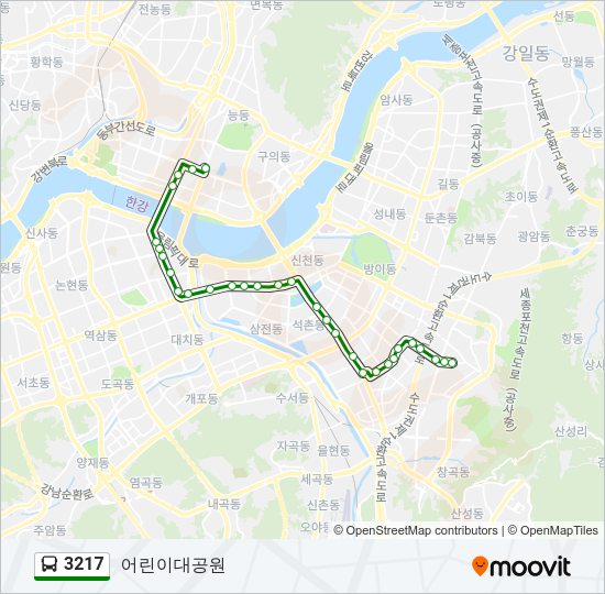 3217 버스 노선 지도
