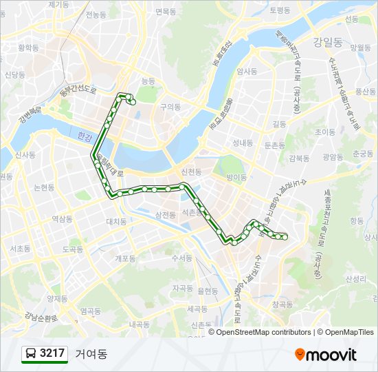3217 버스 노선 지도