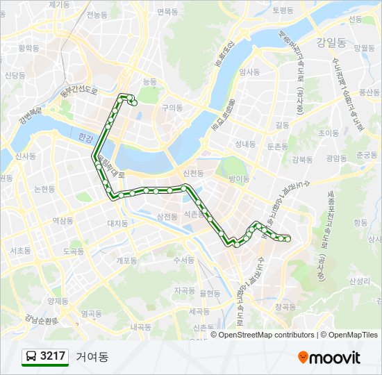 3217 bus Line Map