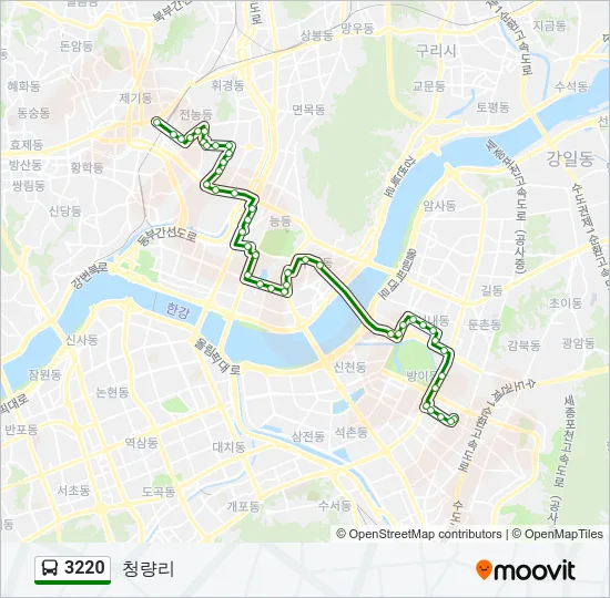 3220 버스 노선 지도